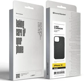 Фото: Чохол ArmorStandart for Apple iPhone 15 - LikeCarbon MagCase Black (ARM69289) № 5 | KTC
