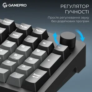 Фото: Клавіатура GamePro Asgard Drakkar MK305BK WL/BT/USB Black № 18 | KTC