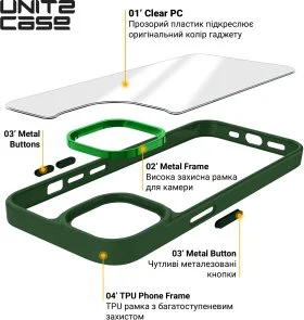 Фото: Чохол ArmorStandart for Apple iPhone 13 Pro Max - UNIT2 Green (ARM74803) № 3 | KTC
