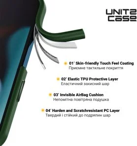 Фото: Чохол ArmorStandart for Apple iPhone 13 Pro - UNIT2 Green (ARM74799) № 2 | KTC