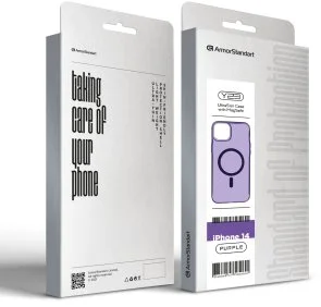 Фото: Чохол ArmorStandart for Apple iPhone 14 - Y23 MagSafe Transparent Purple (ARM68329) № 4 | KTC