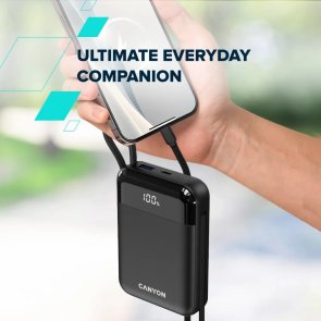 Батарея універсальна Canyon OnPower 104 10000mAh 22.5W Built-In USB-C (CNS-CPB104B)