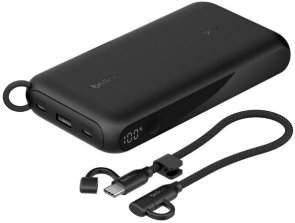 Батарея універсальна Belkin BoostCharge with Display 20000mAh 20W Black (BPB028HQBK)