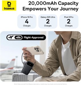 Батарея універсальна Baseus EnerFill FC31 Bipow2 Pro 20000mAh 45W Black (E0028D00)