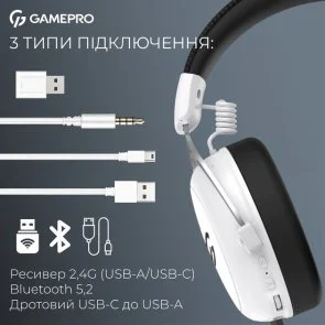 Фото: Гарнітура GamePro Asgard Skald White (HSW160W) № 10 | KTC