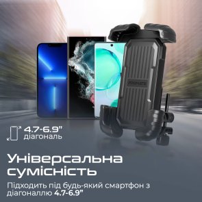 Тримач Promate Bikemount 2 Black (6959144061788)