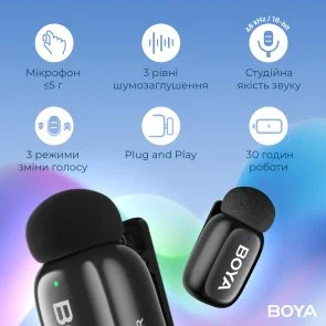 Фото: Радіосистема BOYA mini-23 Type-C Black № 7 | KTC