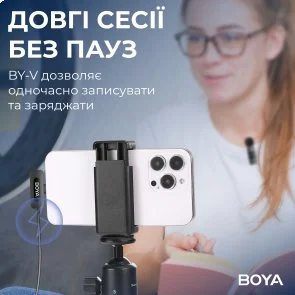 Фото: Радіосистема BOYA BY-V20 Type-C Black № 11 | KTC