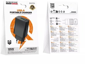 Зарядний пристрій BOROFONE BAS72A Source QC3.0 18W Black (6941991122637)