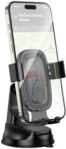 Кріплення для мобільного телефону BOROFONE BH130 Follower Gravity Car Holder Black (6941991121289)