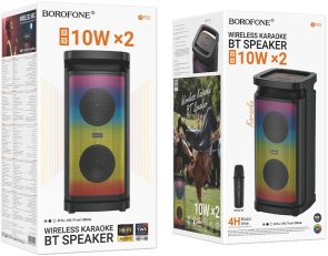 Акустика для вечірок BOROFONE BP25 Vida Black with Microphone (6941991119422)
