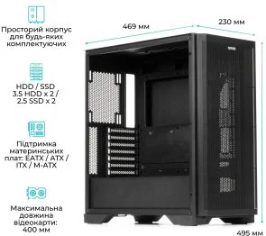 Фото: Корпус QUBE Kaper ARGB Black with window (KAPER_FMNU3) № 5 | KTC