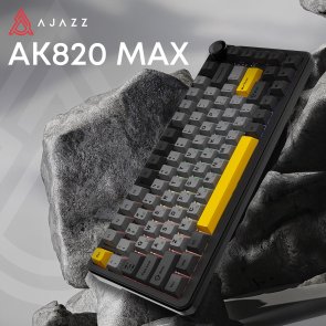 Клавіатура Ajazz AK820 Max Plus Daydream Switch RGB WL/BT/USB Black (AK820MAX-DD-BGY)