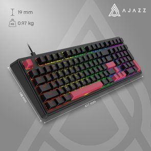Клавіатура Ajazz AK980 Red Switches USB Black/Red (AK980-R-BR)