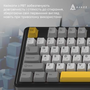 Клавіатура Ajazz AK980 Max Magnetic Switches USB Black/Grey/Yellow (AK980-MAX-M-BGY)