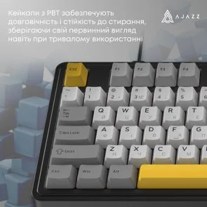 Фото: Клавіатура Ajazz AK980 Max Magnetic Switches USB Black/Grey/Yellow (AK980-MAX-M-BGY) № 11 | KTC