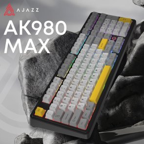 Клавіатура Ajazz AK980 Max Magnetic Switches USB Black/Grey/Yellow (AK980-MAX-M-BGY)