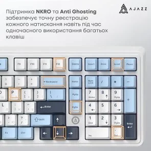 Фото: Клавіатура Ajazz AK980 Max Magnetic Switches USB Blue/White/Dark Blue (AK980-MAX-M-BWDB) № 11 | KTC