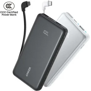 Фото: Батарея універсальна Anker 10000mAh 22.5W Built-In USB-C Cable Black (A110DH11) № 3 | KTC