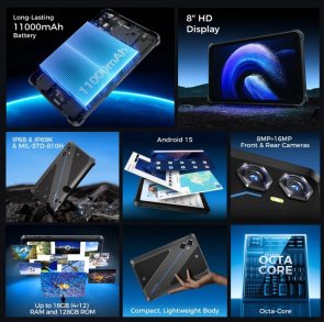 Планшет Oukitel RT3 Plus 4/128GB Black (RT3Plus_Black)