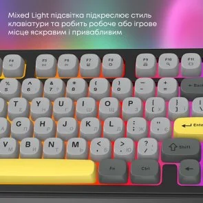 Фото: Клавіатура Ajazz AF98 USB Black/Gray/Yellow (AF98-BGY) № 9 | KTC