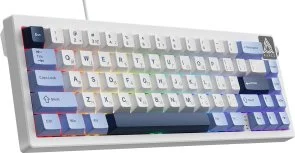 Фото: Клавіатура Ajazz AK650 Sea Salt Switches ENG/UKR USB Blue/White/Blue (AK650-SS-BWB) № 3 | KTC
