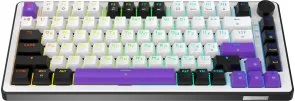 Фото: Клавіатура Hator Hellyberry HK75 Mechanical Linear USB White/Violet (HK75 White Violet) № 2 | KTC