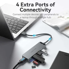 Фото: USB-хаб Vention 4 Port Black (CHLBB-SCB) № 7 | KTC