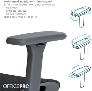 Фото: Крісло OfficePro Wave OC670 Black (OC670-B-B-B) № 15 | KTC