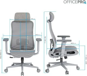 Фото: Крісло OfficePro Wave OC670 Gray (OC670-G-G-G) № 19 | KTC