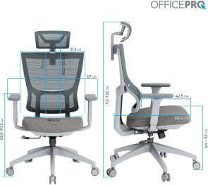 Крісло OfficePro Elegant OC600 Gray/Dark Gray (OC600-G-DG-DG)