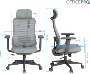 Крісло OfficePro Wave OC599 Black/Dark Gray (OC599-B-DG-DG)