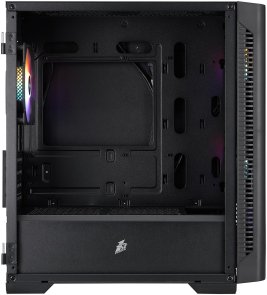 Корпус 1stPlayer D4-M-BK-2F1P-1F1 Black with window