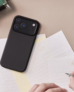 Чохол-накладка Pitaka для Apple iPhone 17 Pro - Aramid UltraGuard Twill Black/Grey