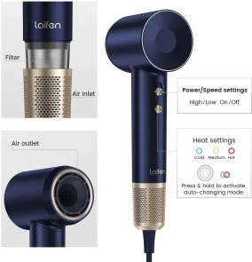 Фото: Фен Laifen Swift Premium Platinum Blue (LF03-PBG-EU) № 14 | KTC