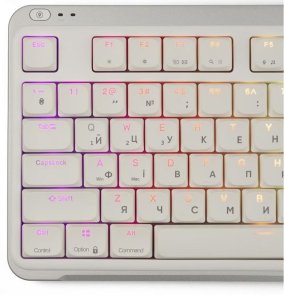 Клавіатура компактна KZZI I75 Red Switch WL/BT/USB White (6977534870628)