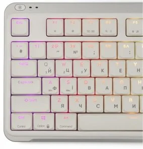 Фото: Клавіатура KZZI I75 Red Switch WL/BT/USB White (6977534870628) № 3 | KTC