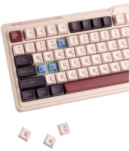 Клавіатура KZZI K75 Lite Rainbow Switch WL/BT/USB Nezuko Purple (6935280824647)