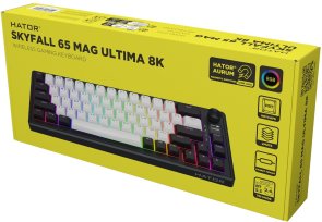 Клавіатура Hator Skyfall 65 MAG Ultima 8K Aurum Ice WL/BT/USB Black/White (HTK3860UA)