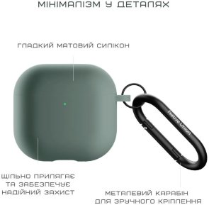 Чохол Native Union for Apple Airpods 4th Gen - Active Slate Green (ACTCSE-GRN-AP4)