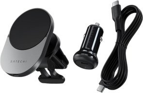 Автомобільний зарядний пристрій Satechi Qi2 Wireless Car Charger Space Gray (ST-Q2CCM)