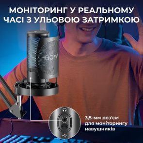Мікрофон BOYA K5-02 RGB Black (BOYA K5-02)