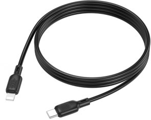 Кабель BOROFONE BX113 Lenny 27W AM / Lightning 1m Black (6941991115370)