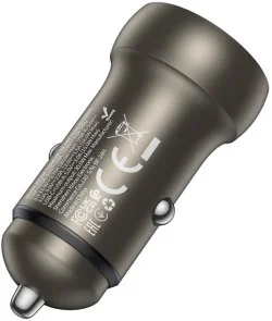 Фото: Автомобільний зарядний пристрій BOROFONE BZ32A Fresh 30W Metal Gray (6941991118579) № 4 | KTC