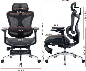 Фото: Крісло SIHOO Doro C300L with Footrest Black (DORO-C300L-A3-101-JT) № 19 | KTC