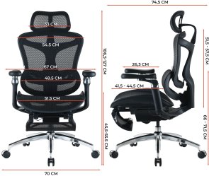 Крісло SIHOO Doro C300 Pro with Footrest, Black
