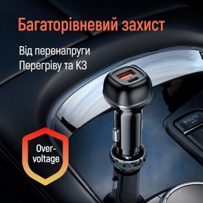 Автомобільний зарядний пристрій ColorWay 83W PD QC3.0 Black (CW-CHA068PD-BK)