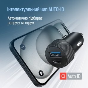 Автомобільний зарядний пристрій ColorWay 35W PD QC3.0 Black (CW-CHA064PD-BK)