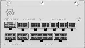 Фото: Блок живлення MSI 1000W MAG A1000GL PCIE5 White № 3 | KTC
