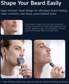 Електробритва Laifen T1 Pro Dark Blue (1ER51-L-XX-BE-001)